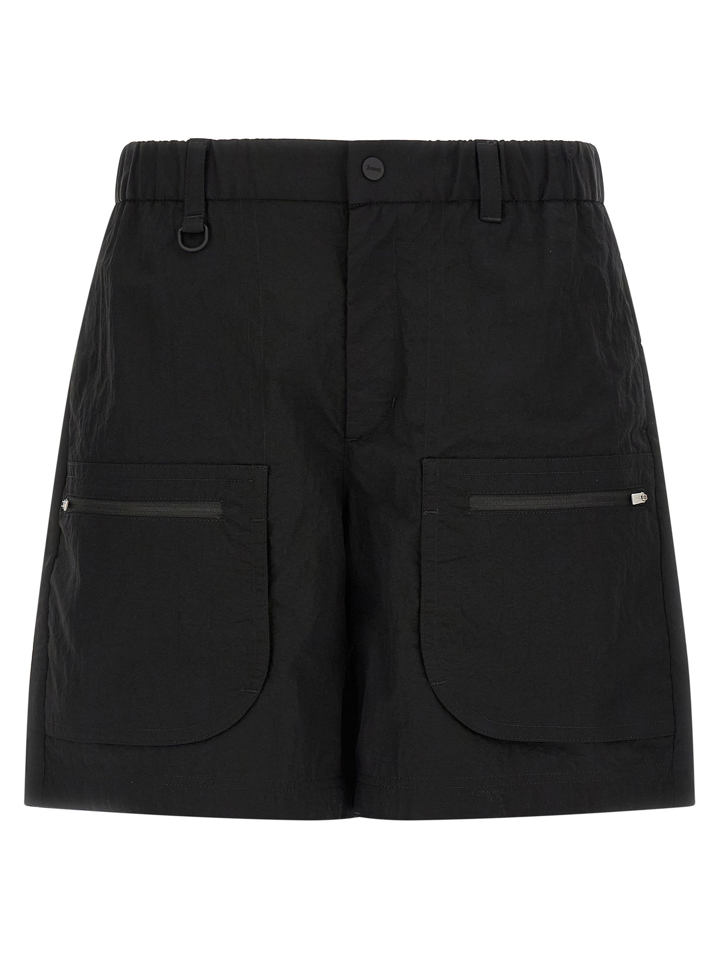LAMINAR Black Polyamide Bermuda Shorts
