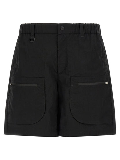 LAMINAR Black Polyamide Bermuda Shorts