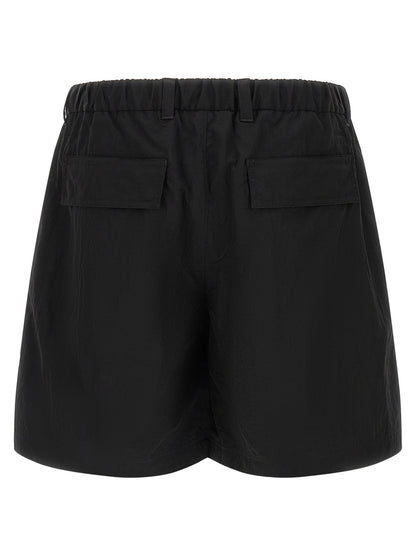 LAMINAR Black Polyamide Bermuda Shorts