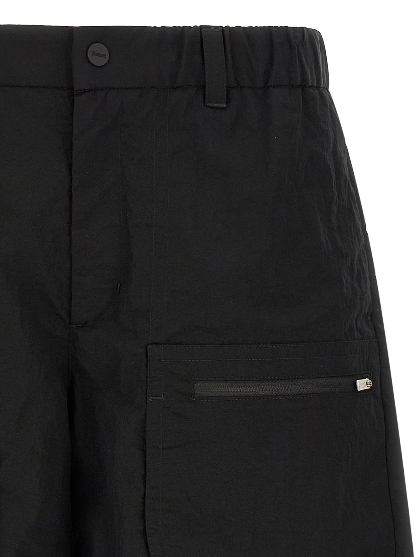 LAMINAR Black Polyamide Bermuda Shorts