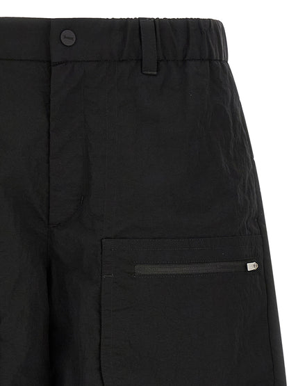 LAMINAR Black Polyamide Bermuda Shorts