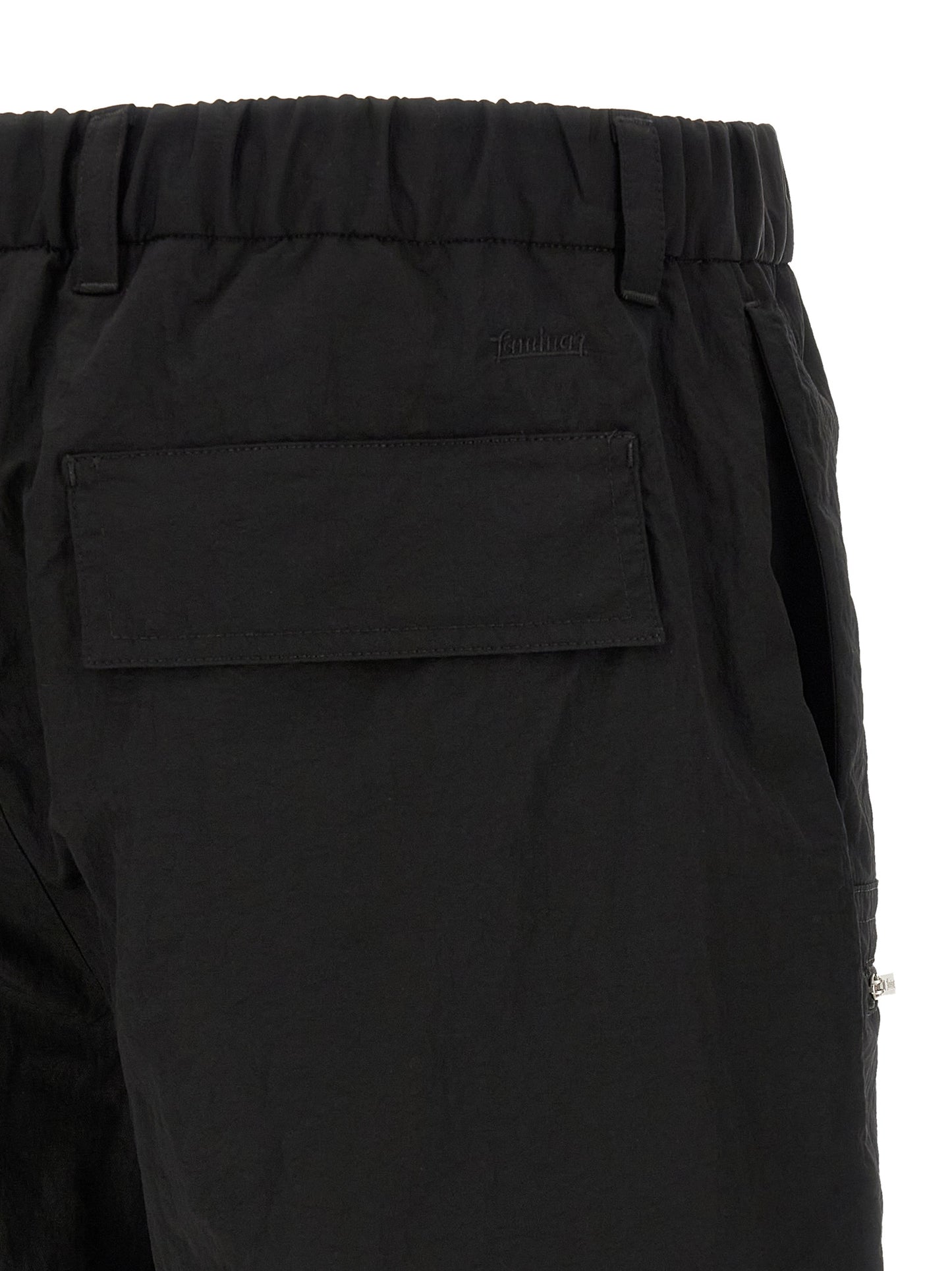 LAMINAR Black Polyamide Bermuda Shorts