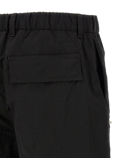 LAMINAR Black Polyamide Bermuda Shorts