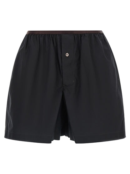Lemaire Gray Cotton Bermuda Shorts
