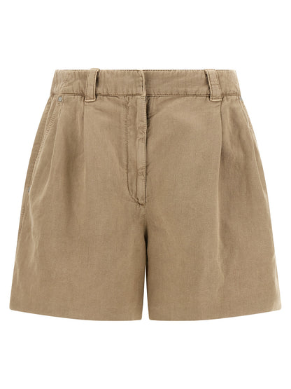 Brunello Cucinelli Beige Cotton Bermuda Shorts
