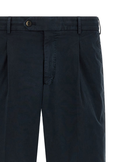 PT Torino Blue Cotton Bermuda Shorts
