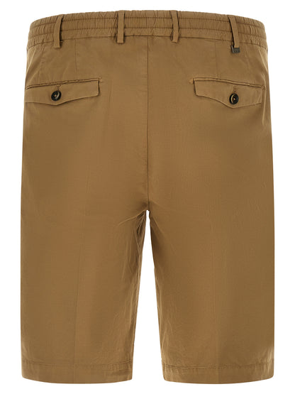 PT Torino Beige Cotton Bermuda Shorts