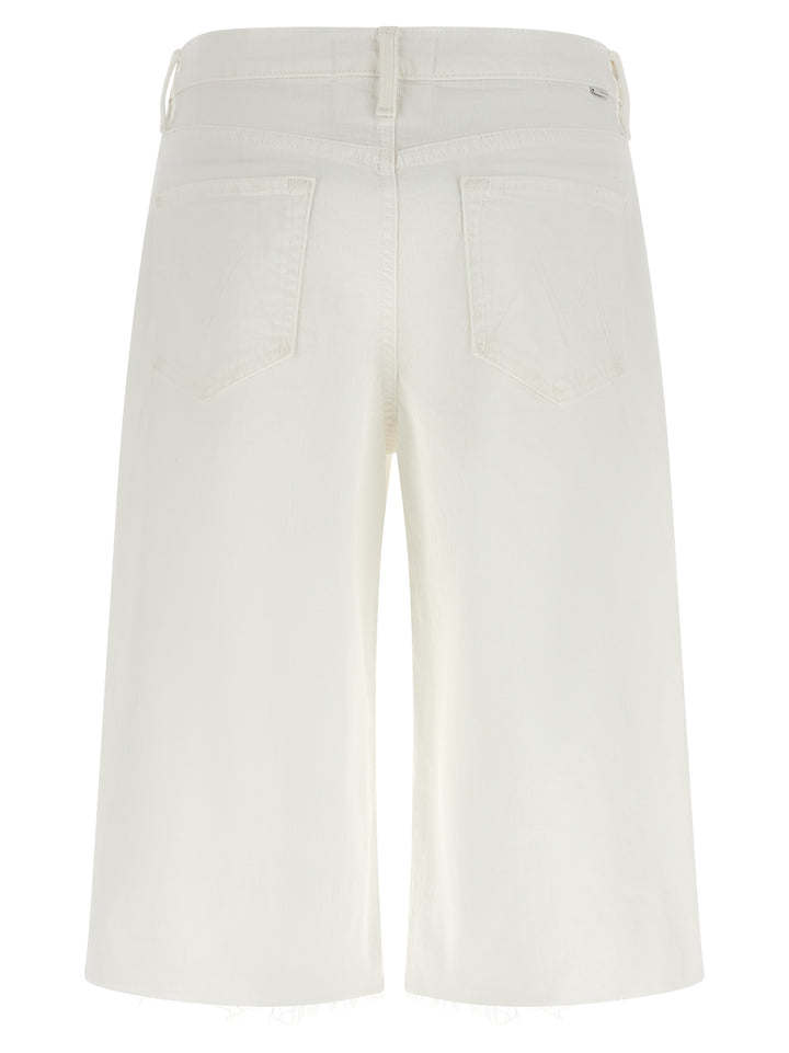 Mother Denim White Cotton Bermuda Shorts
