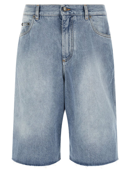 Dolce & Gabbana Blue Cotton Bermuda Shorts