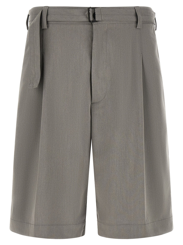 CELLAR DOOR Gray Polyester Bermuda Shorts