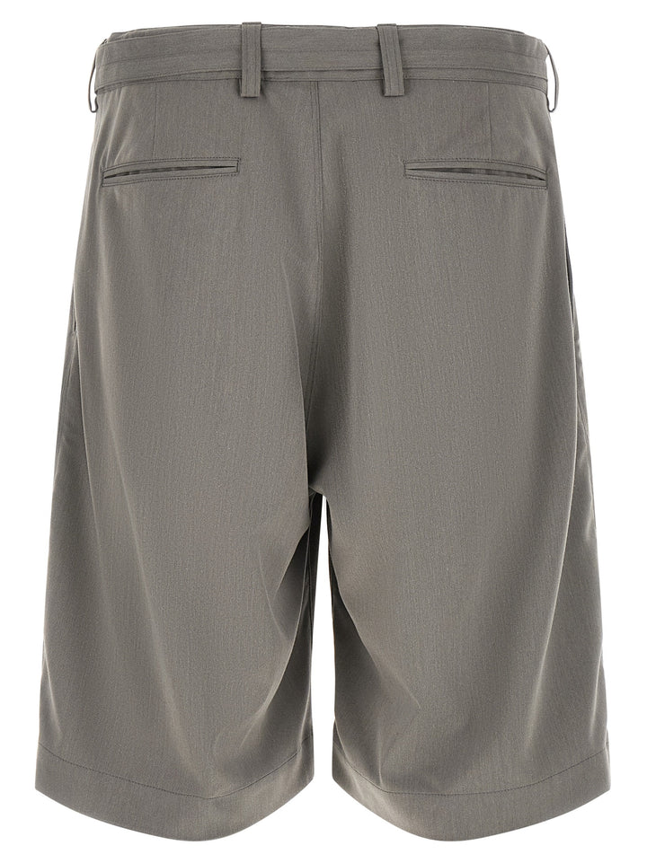 CELLAR DOOR Gray Polyester Bermuda Shorts