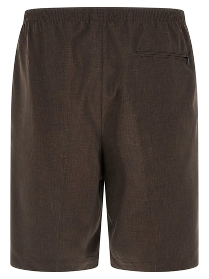 CELLAR DOOR Brown Polyester Bermuda Shorts