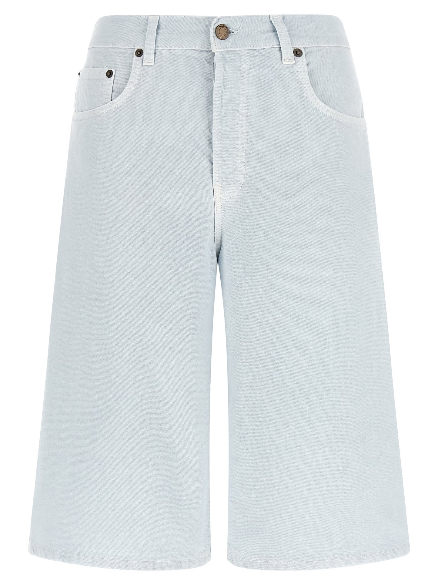 Haikure Blue Cotton Bermuda Shorts