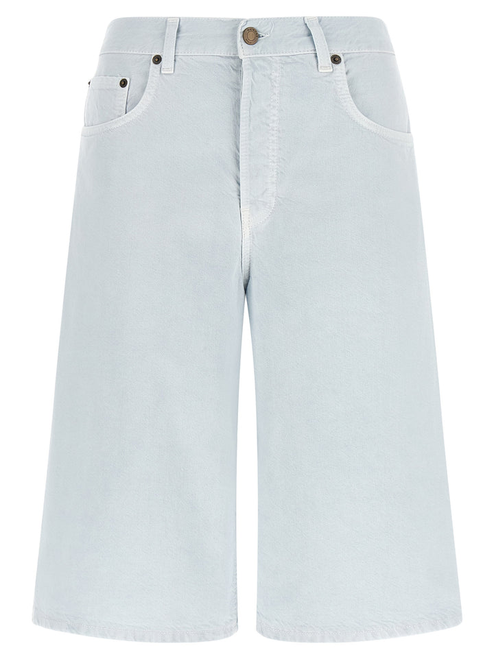 Haikure Blue Cotton Bermuda Shorts