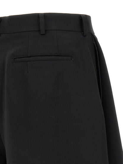 Comme Des Garçons Black Wool Bermuda Shorts