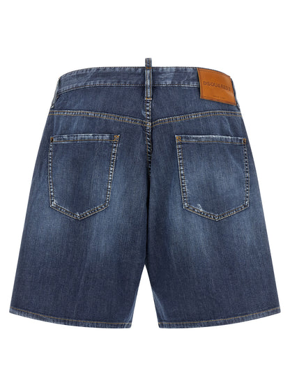 Dsquared² Blue Cotton Bermuda Shorts