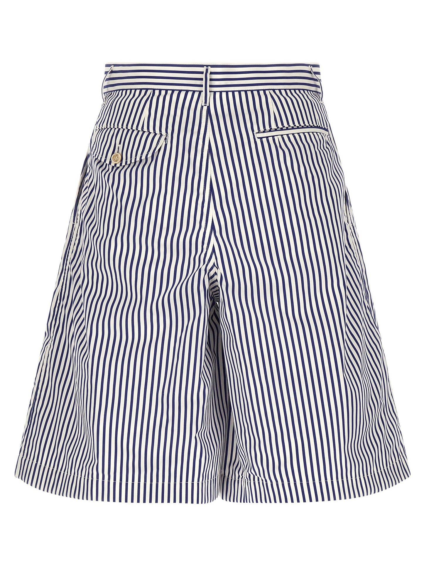 Comme Des Garçons Blue Cotton Bermuda Shorts