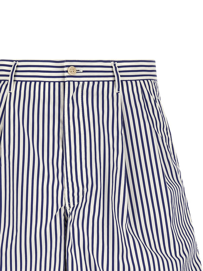 Comme Des Garçons Blue Cotton Bermuda Shorts