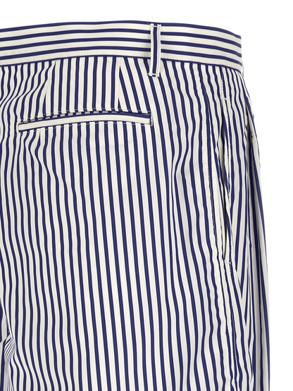 Comme Des Garçons Blue Cotton Bermuda Shorts
