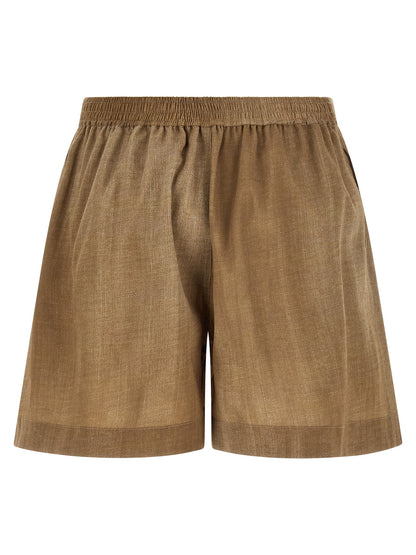 Ermanno Scervino Beige Polyester Bermuda Shorts