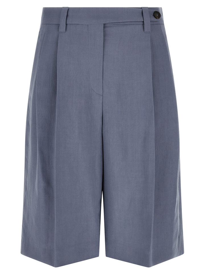 Brunello Cucinelli Blue Viscose Bermuda Shorts