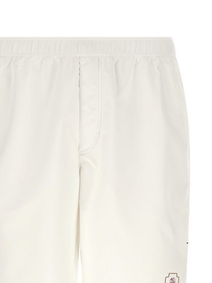 Brunello Cucinelli White Polyester Bermuda Shorts
