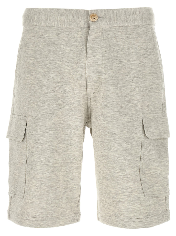 Brunello Cucinelli Gray Cotton Bermuda Shorts