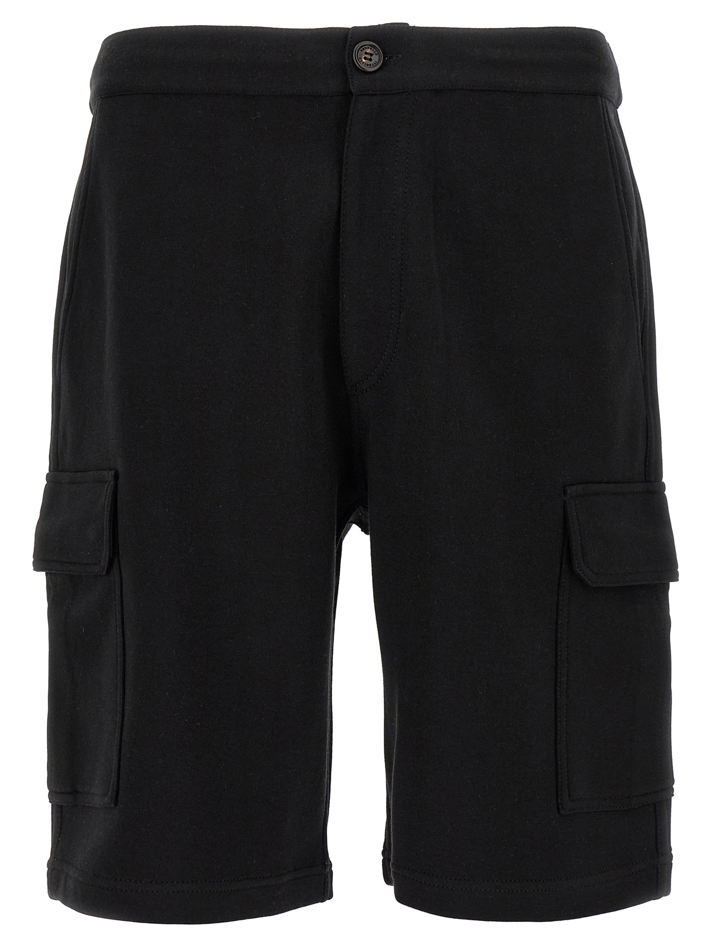 Brunello Cucinelli Black Cotton Bermuda Shorts