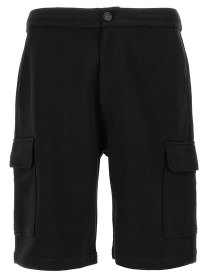 Brunello Cucinelli Black Cotton Bermuda Shorts