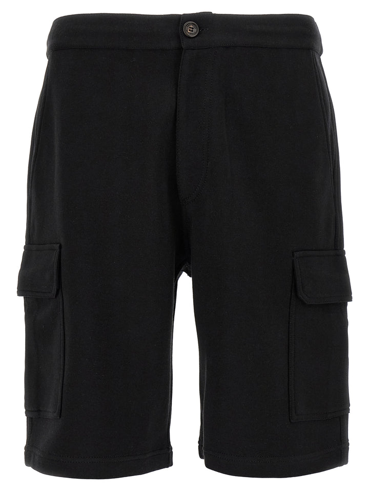 Brunello Cucinelli Black Cotton Bermuda Shorts