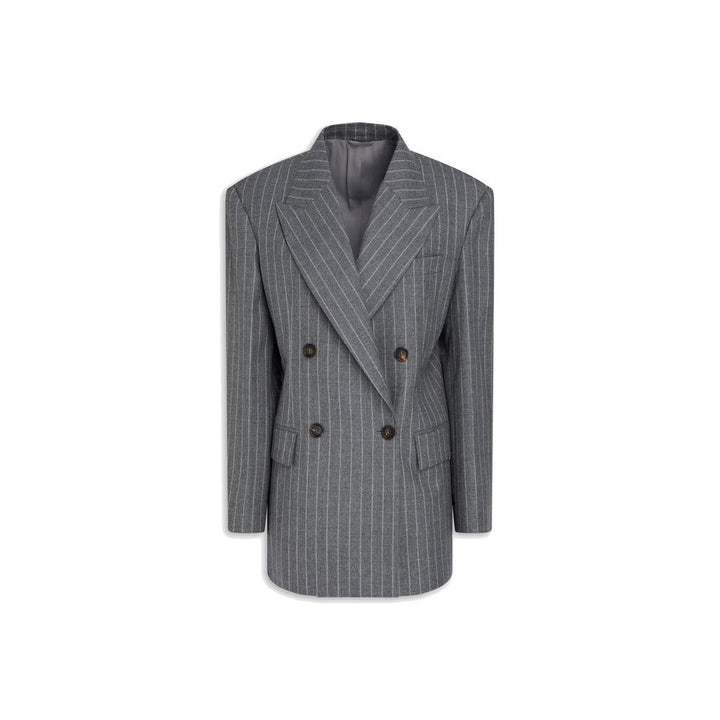 Brunello Cucinelli Gray Virgin Wool Blazer