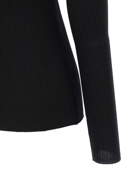 Theory Black Merino Wool Cardigan