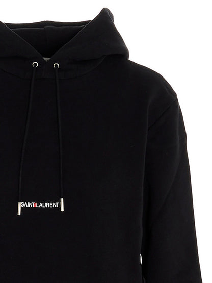 Saint Laurent Black Cotton Sweatshirt