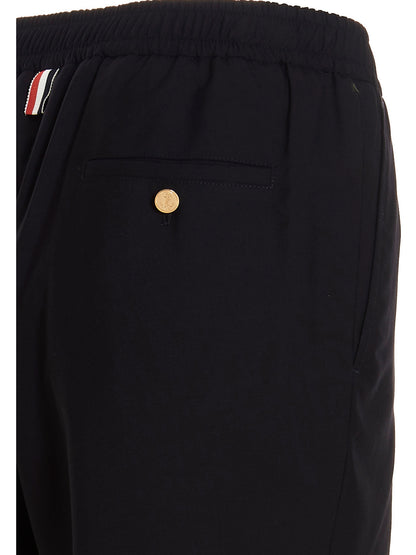 Thom Browne Blue Wool Athletic Pants