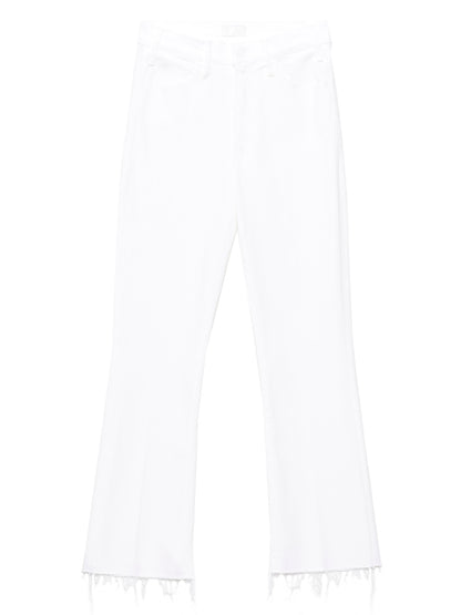 Mother Denim White Cotton Flared Jeans
