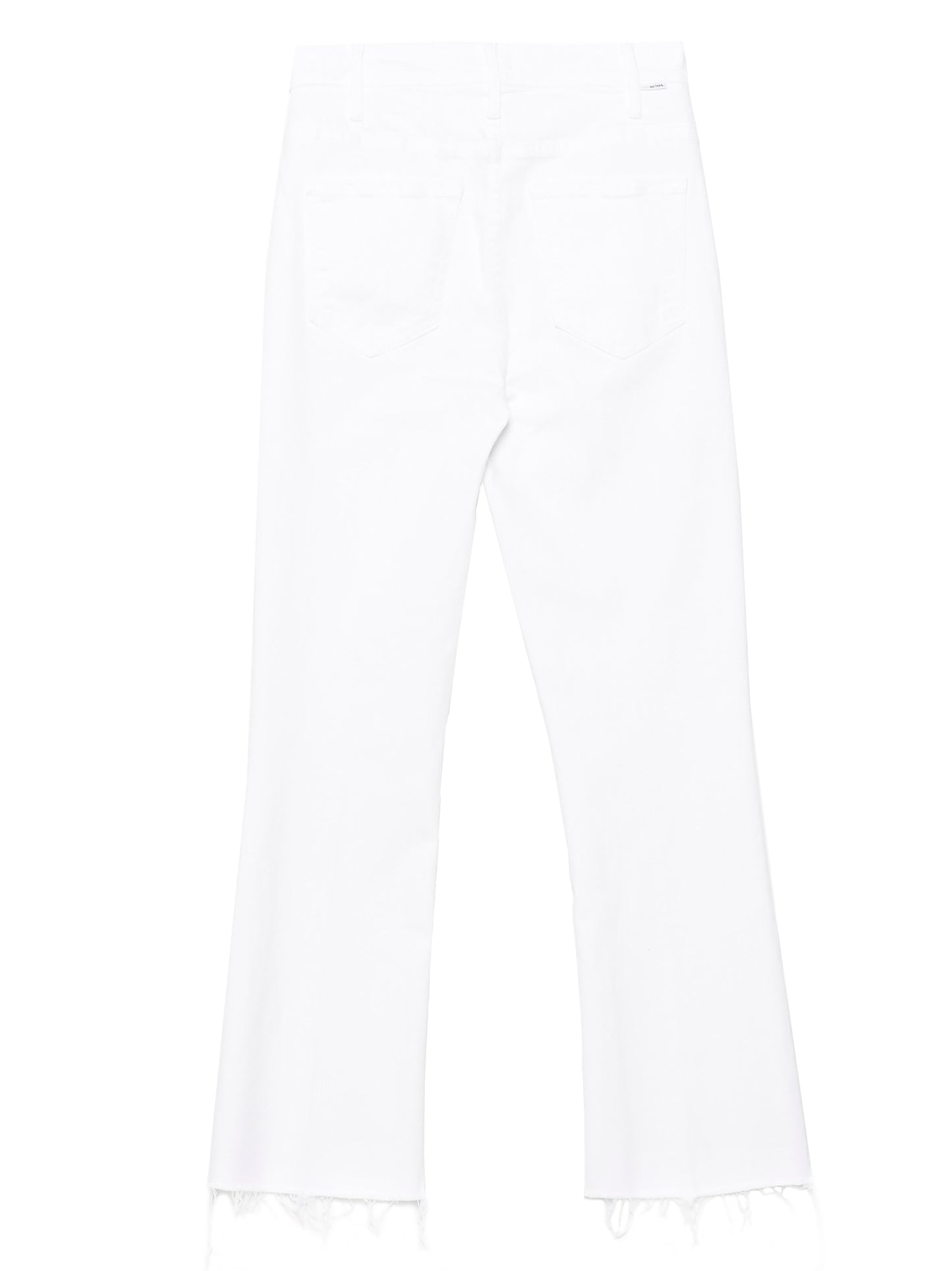Mother Denim White Cotton Flared Jeans