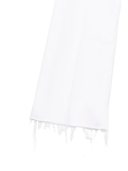 Mother Denim White Cotton Flared Jeans