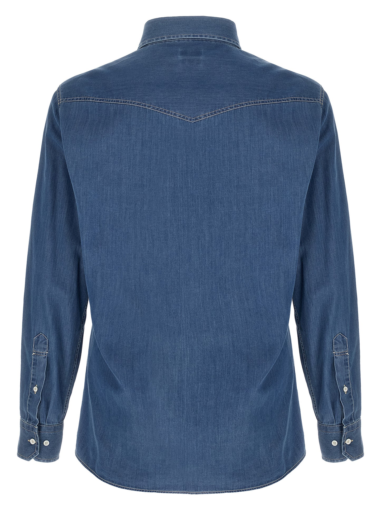 Brunello Cucinelli Blue Cotton Blouse