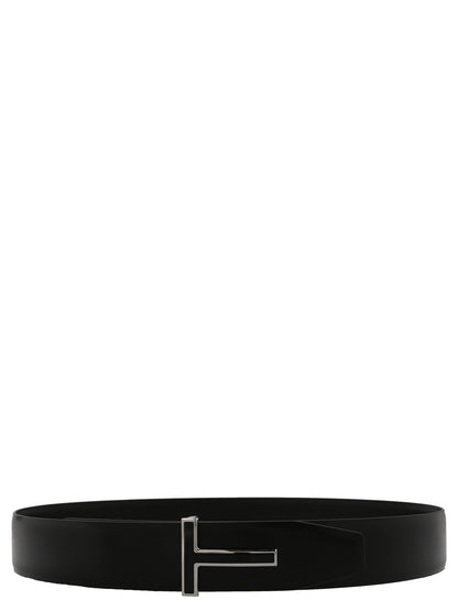 Tom Ford Black Calfskin Regular Belt