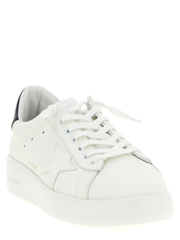 Golden Goose Blue Cowhide Low Top Sneakers