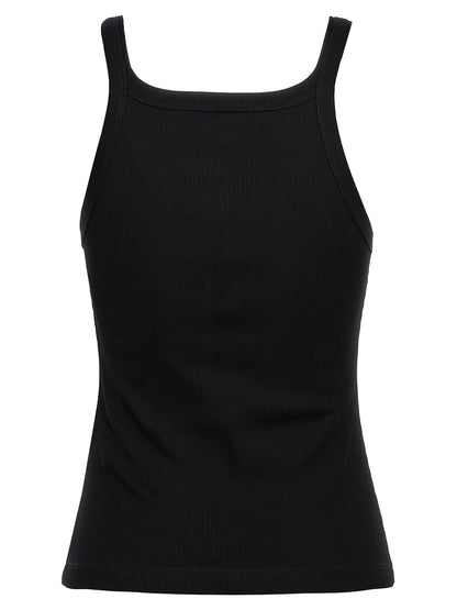 Fendi Black Cotton Sleeveles T-Shirt