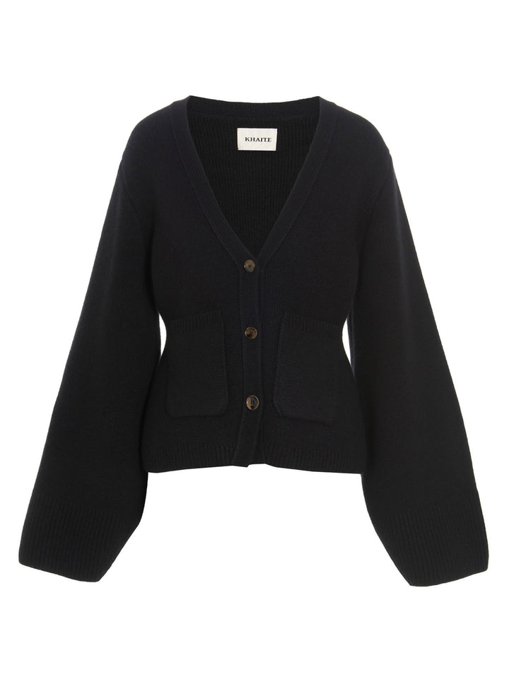 Khaite Black Cashmere Cardigan
