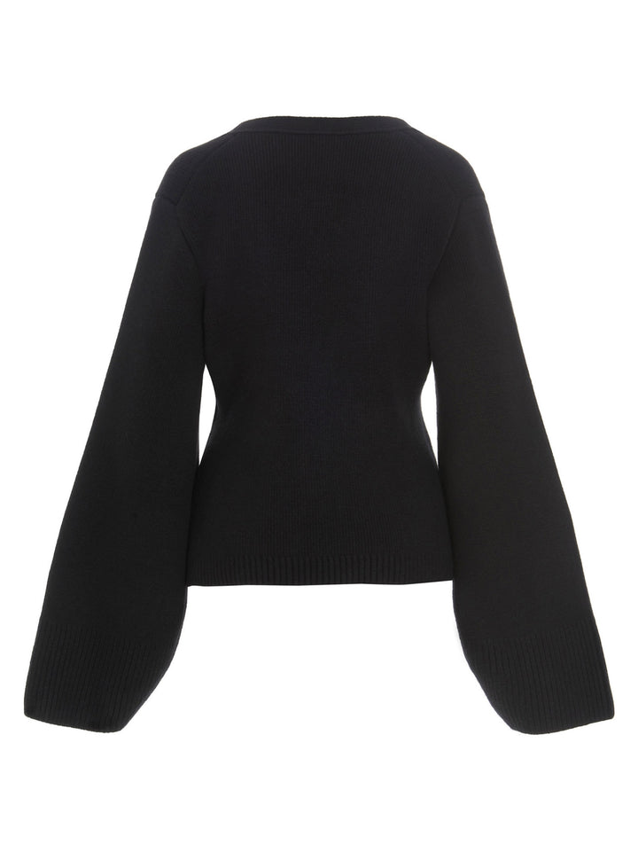 Khaite Black Cashmere Cardigan