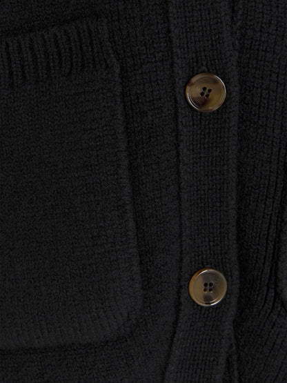 Khaite Black Cashmere Cardigan
