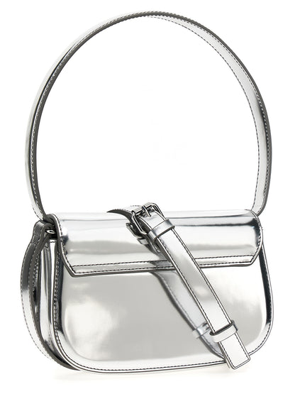 Diesel Silver Cowhide Shoulder Bag
