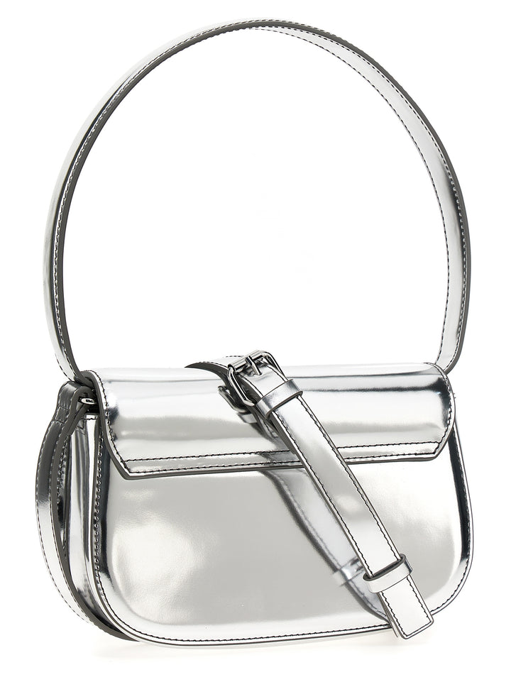 Diesel Silver Cowhide Shoulder Bag