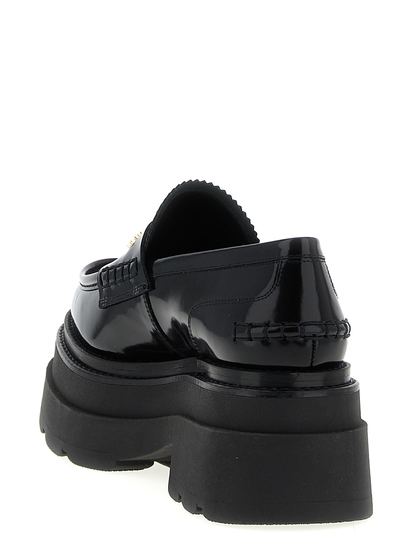 Alexander Wang Black Cowhide Platform Loafers