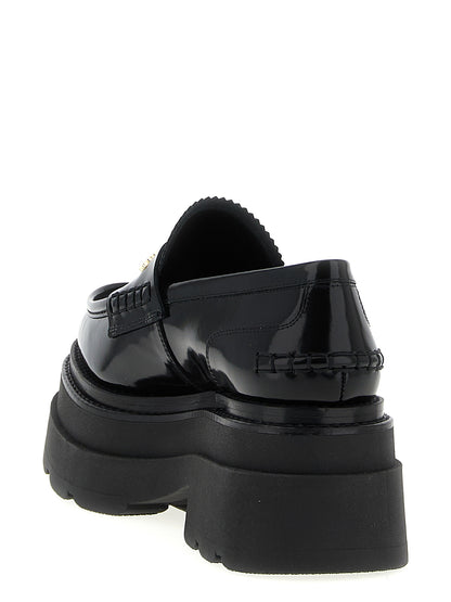 Alexander Wang Black Cowhide Platform Loafers