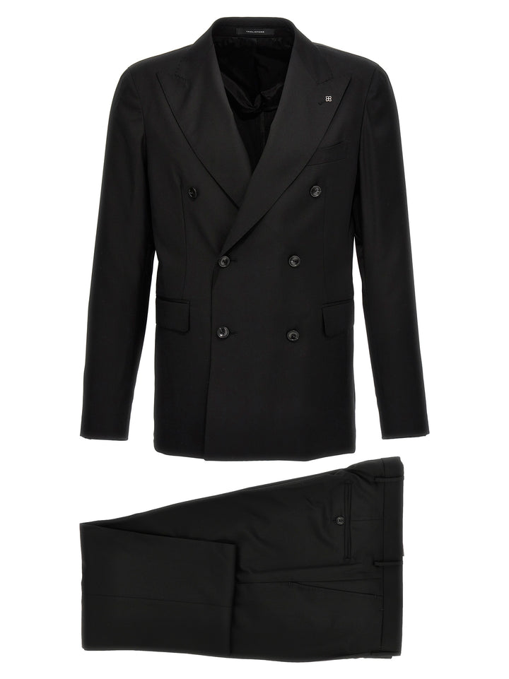 Tagliatore Black Virgin Wool Two-Piece Suit