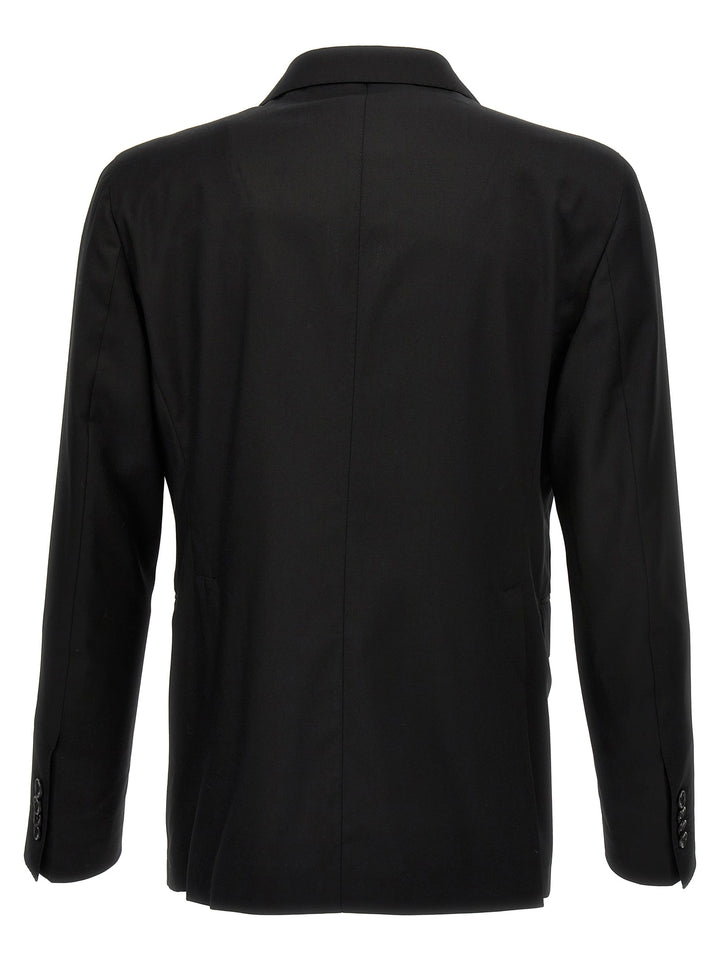 Tagliatore Black Virgin Wool Two-Piece Suit